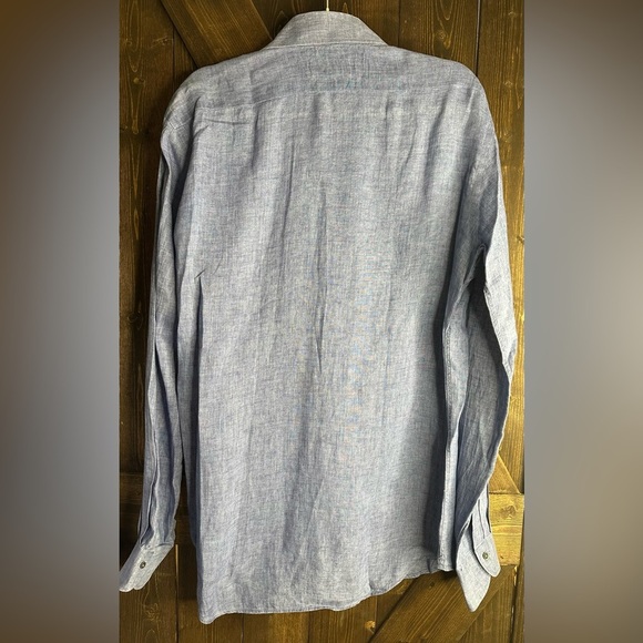 Profuomo Men’s Slim Fit Linen Shirt - Sky Blue
Size: 41 (16)
EUC - Picture 2 of 5